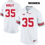 Women's NCAA Ohio State Buckeyes Chris Worley #35 College Stitched Authentic Nike White Football Jersey YH20I18AL